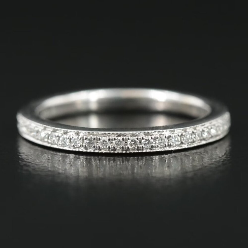 $2950 / NEW / Vera Wang "LOVE" Diamond wedding band / 14K White Gold